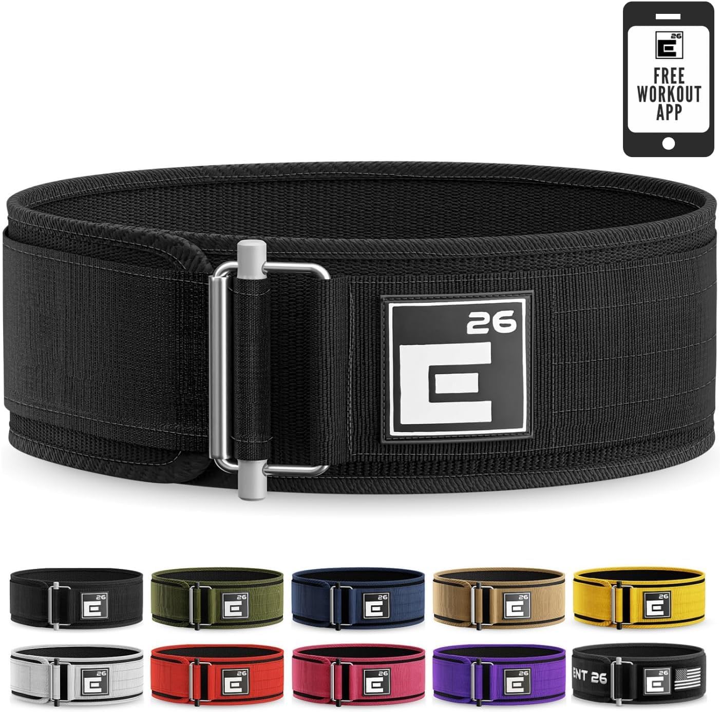 Element 26 Self-Locking Weight Lifting Belt for Serious Athletes