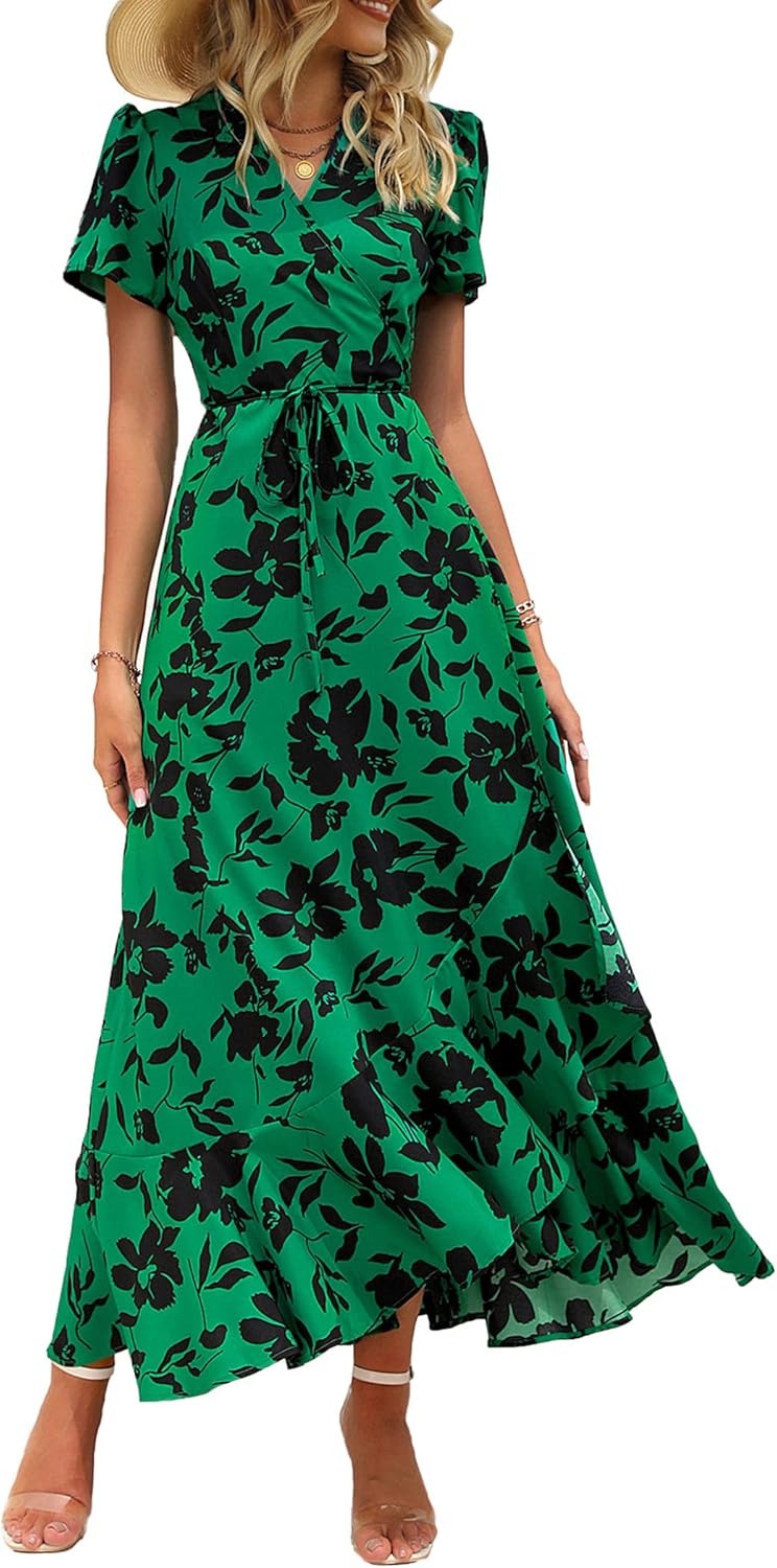 Floral Boho Maxi Dress for Women - Summer Casual Style