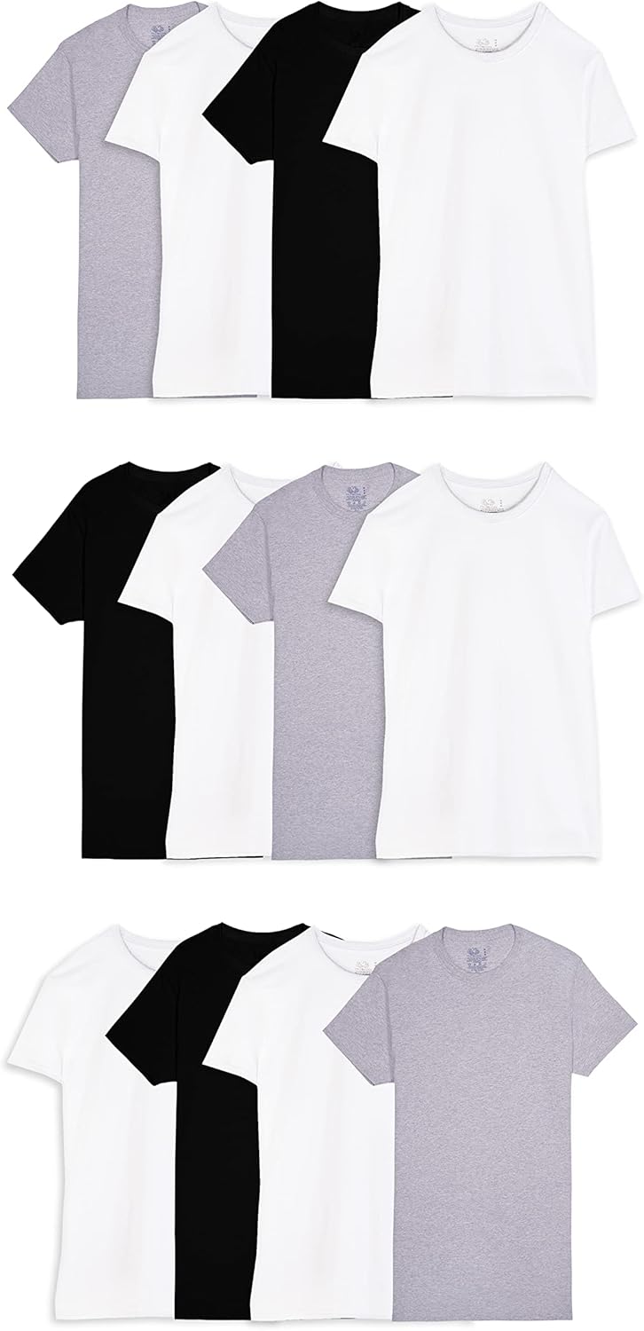 Fruit of the Loom Men's Moisture Wicking Crew T-Shirts 6 Pack