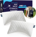 Sidney Sleep Set of 2 Mini Travel Size Neck Pillows for Comfort