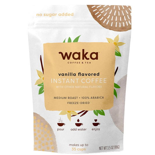 Waka Coffee - Pure Vanilla Flavor, No Additives - 35 Cups!