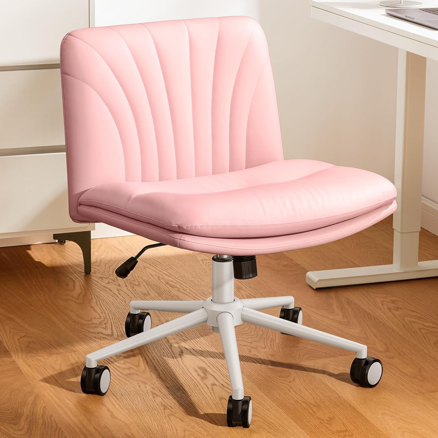 Marsail Armless Office Desk Chair: Comfortable Swivel Design