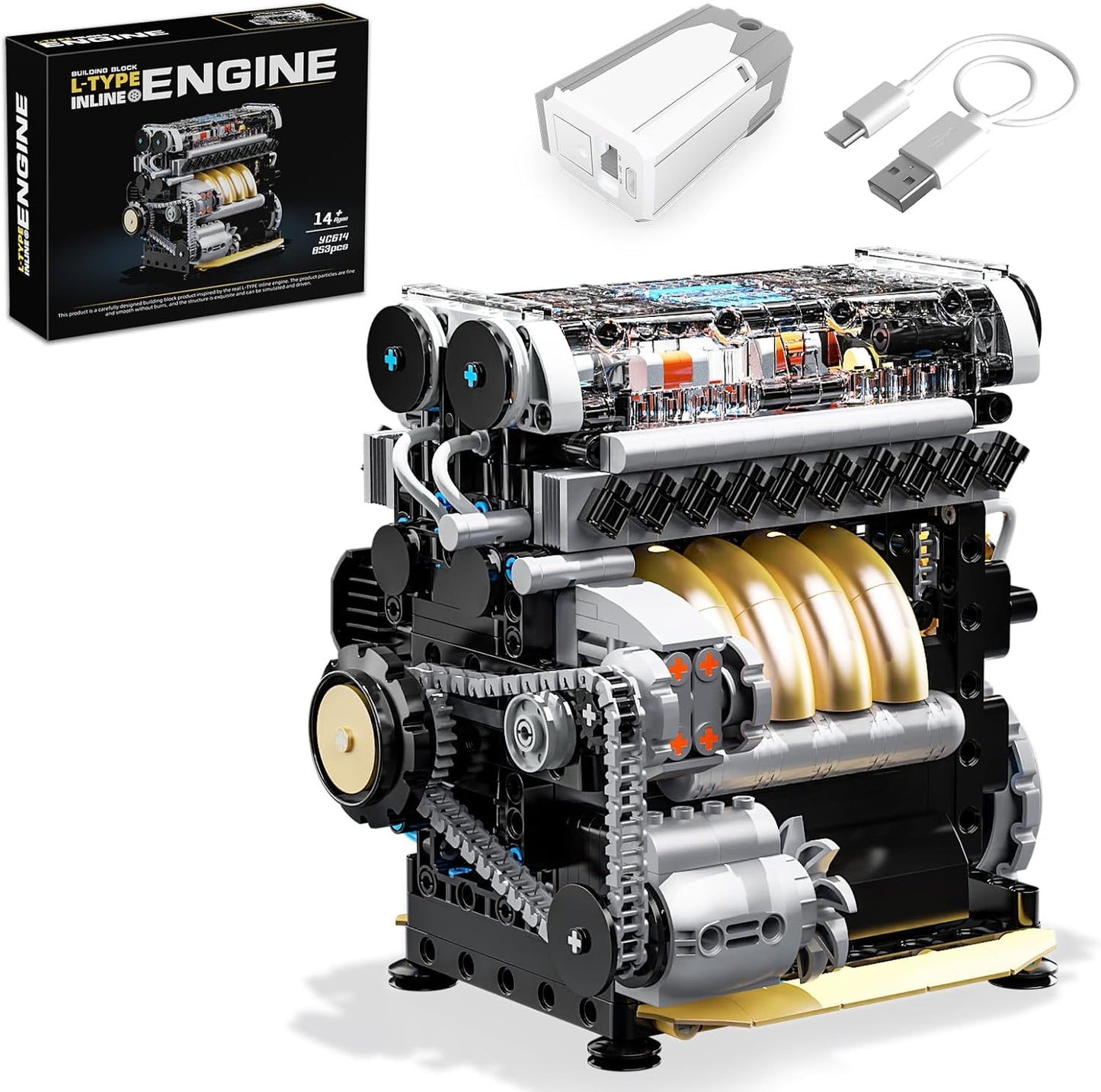 L4 Engine Building Kit for Adults - Realistic Mini Engine Model