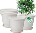 Shineloha 12 inch Flower Pots with Saucer for Plants