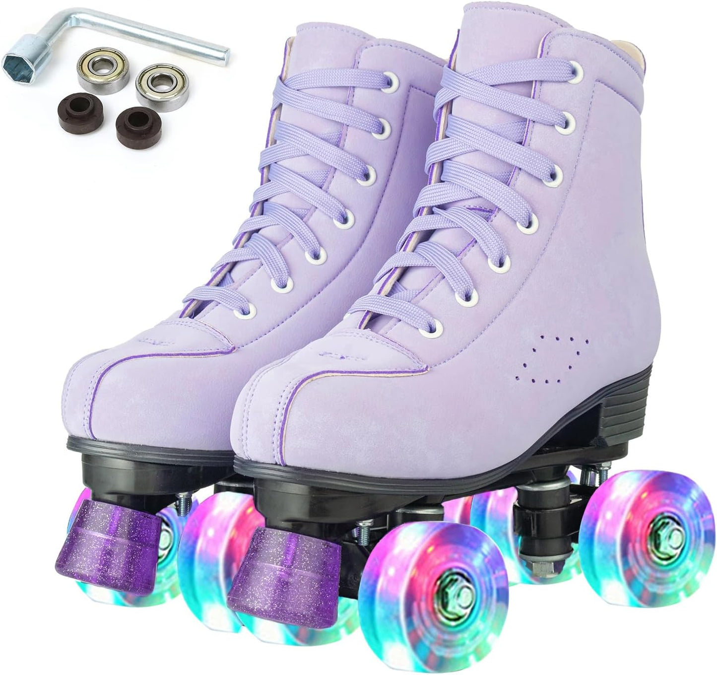 YYW Roller Skates for Women and Men with Shiny Four Wheels