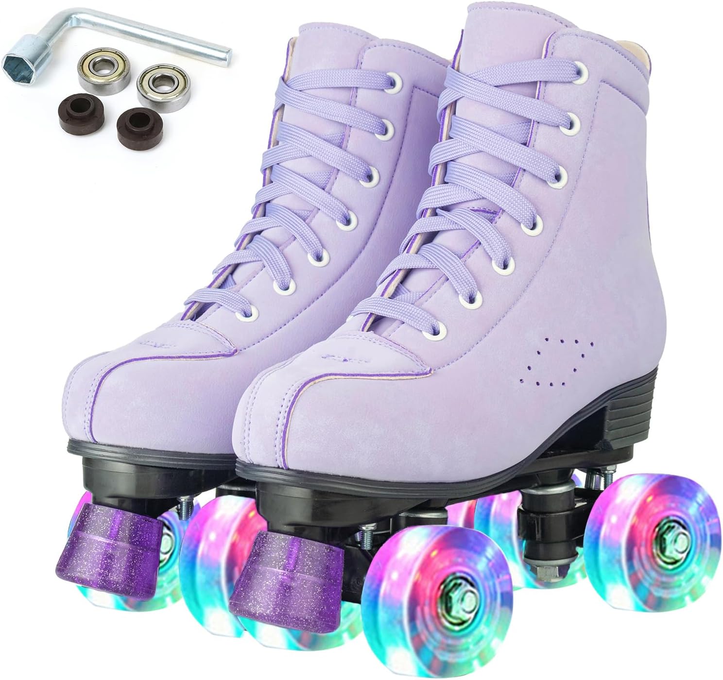 YYW Roller Skates for Women and Men with Shiny Four Wheels
