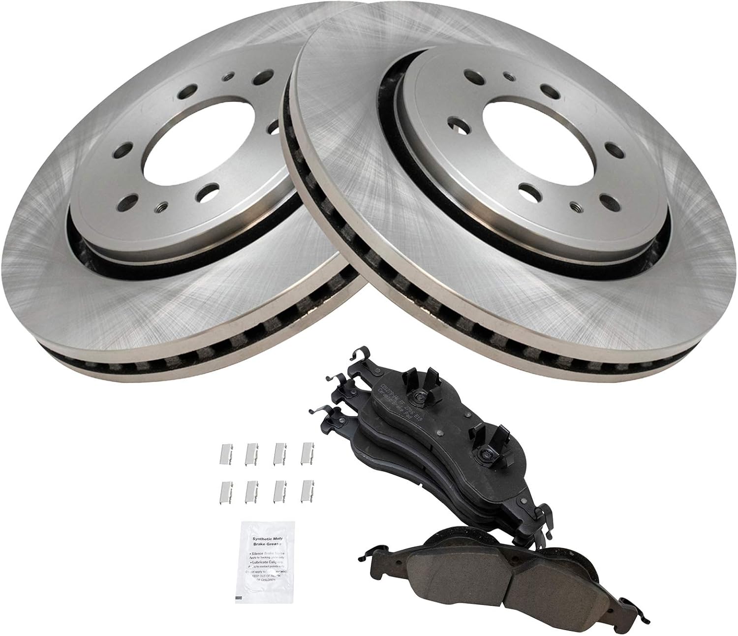 TRQ Front Brake Pad & Rotor Kit for 2007-2009 Ford Expedition