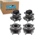 TRQ 2 Piece Wheel Bearing & Hub Assembly Set Compatible with Nissan