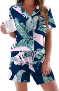 Ekouaer Pajamas Set for Women Short Sleeve Sleepwear - Soft 2-Piece