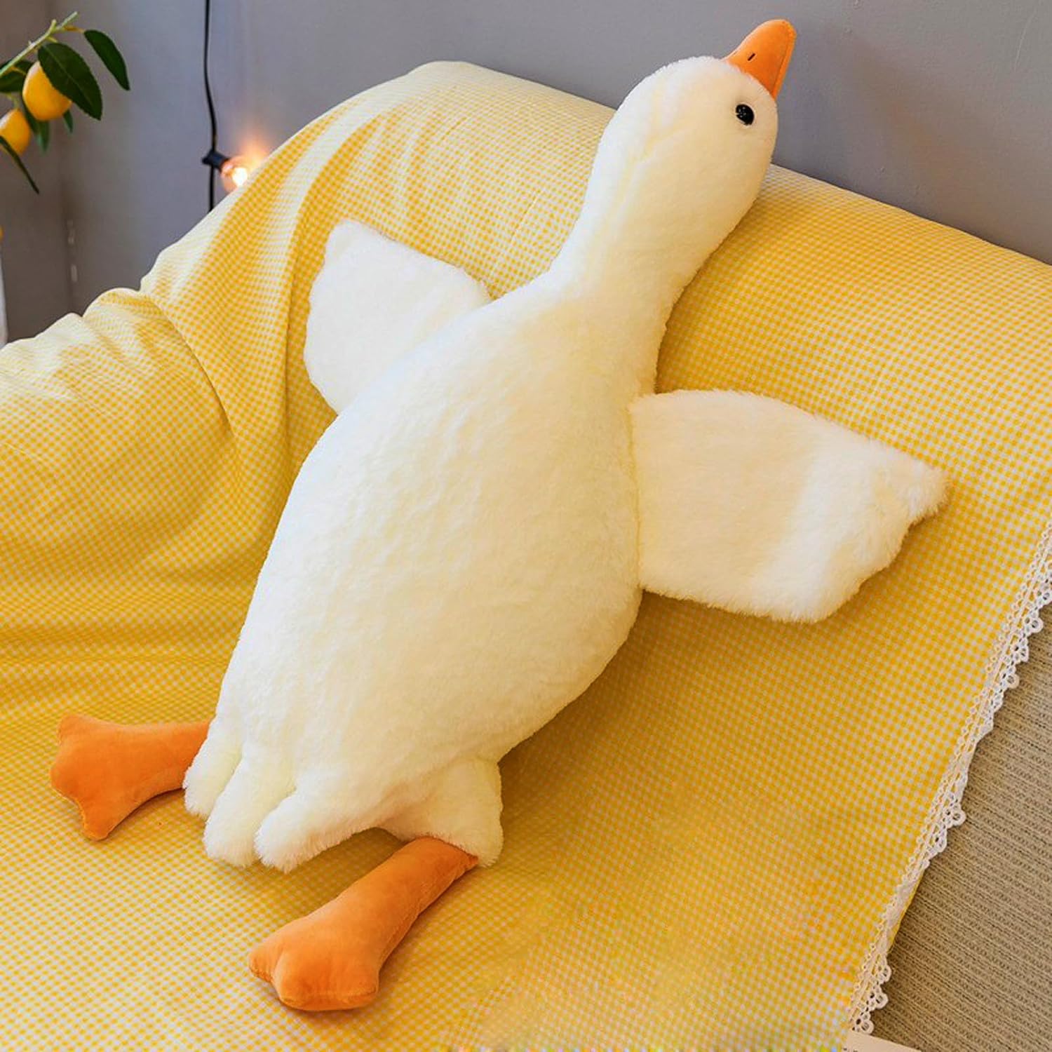 19.5 Cute White Goose Plush Toy - Perfect Gift!