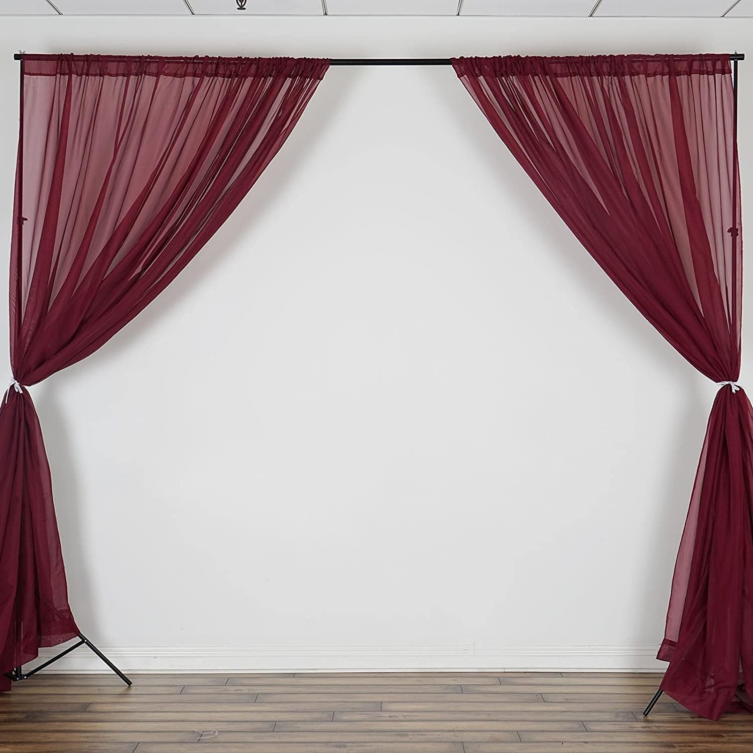 Fire Retardant Sheer Voile Chiffon Draping Panels for Events