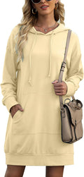 Quenteen Women Hoodie Dress Oversized Sweatshirt Dress - Cozy Everyday