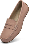 Women's Comfortable Lightweight Leather Penny Loafers (Style X67Y)