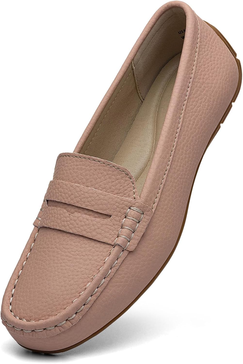 Women's Comfortable Lightweight Leather Penny Loafers for Work