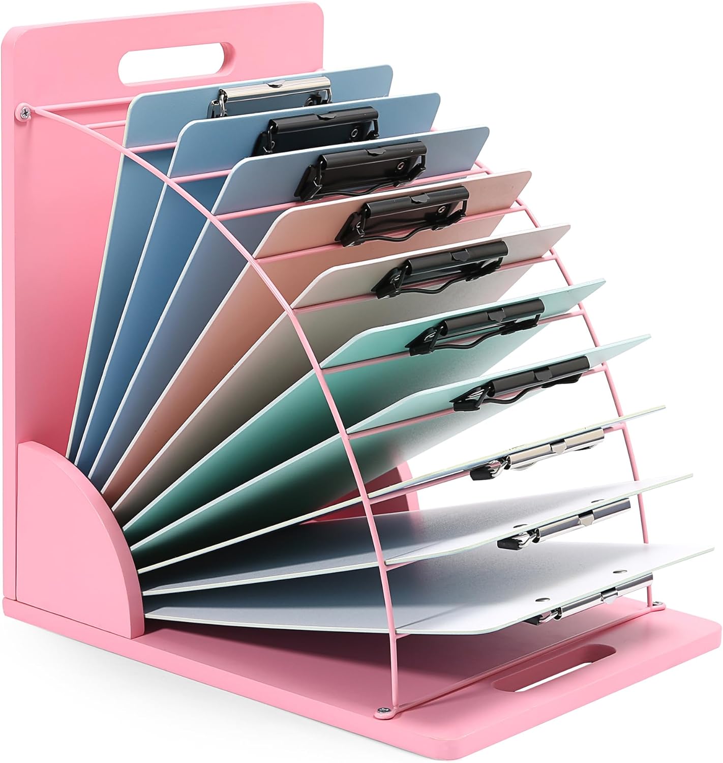Sturdy 12-Layer Wooden Clipboard Organizer