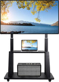 Rolling TV Stand Mobile TV Cart on Wheels for 42-86in - Height