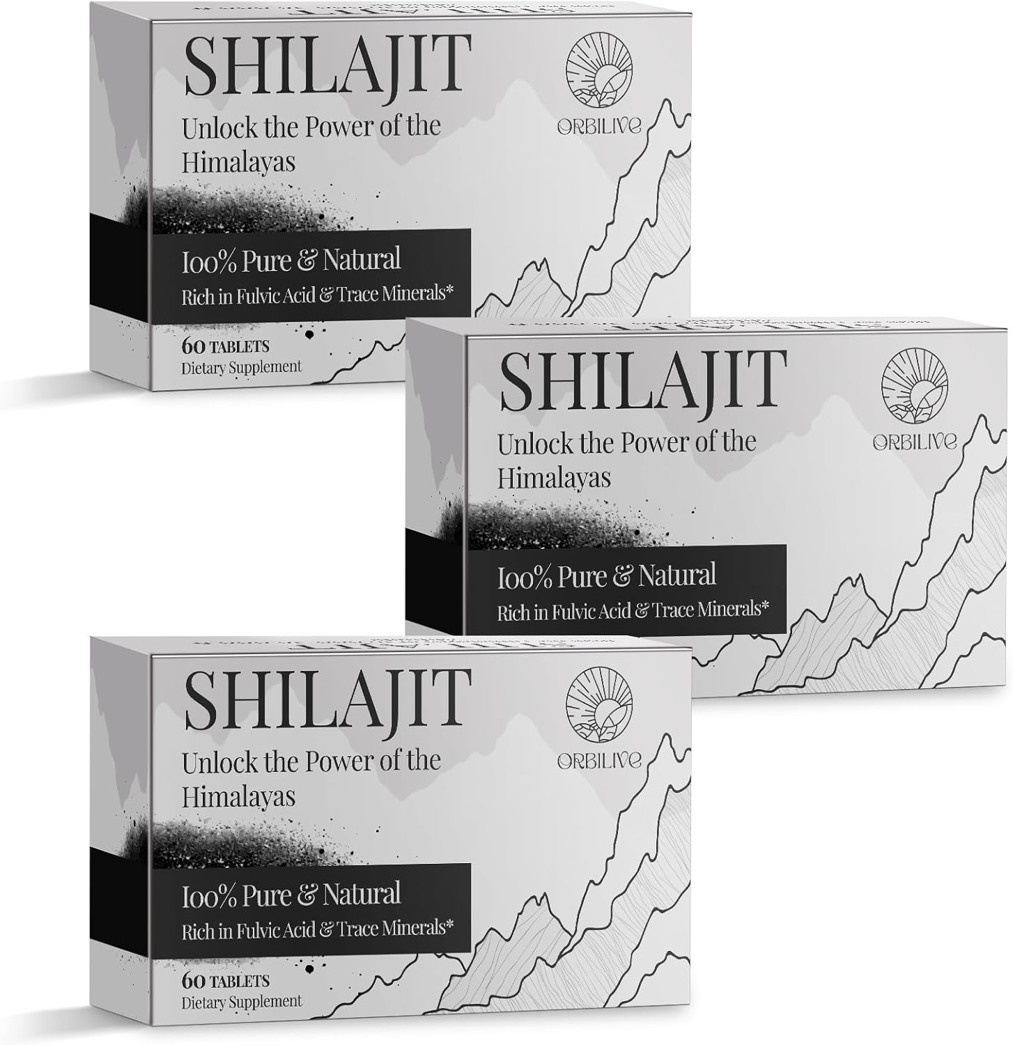 30,000 MG Shilajit Tablets for Energy & Immune Support