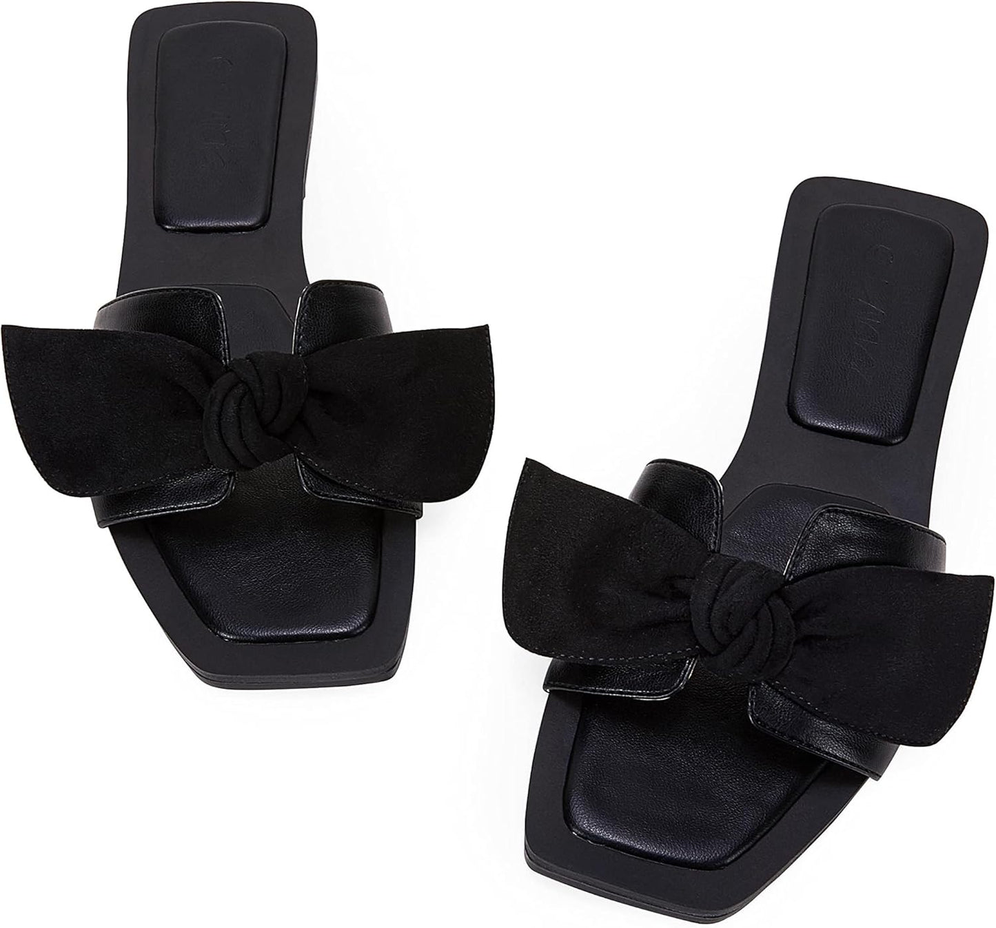 LAICIGO Women's Square Open Toe Slide Sandals for Summer Fun