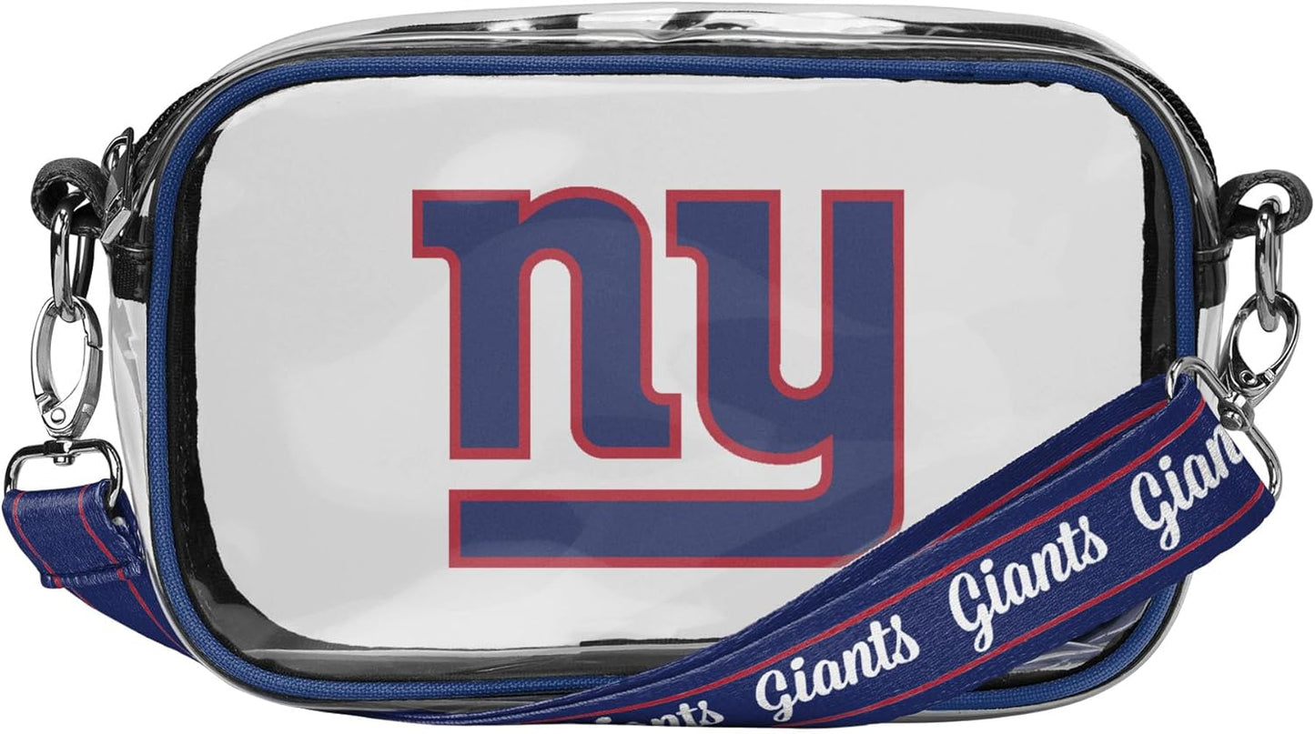 NFL Womens Team Logo Stripe Clear Crossbody Bag for Fans