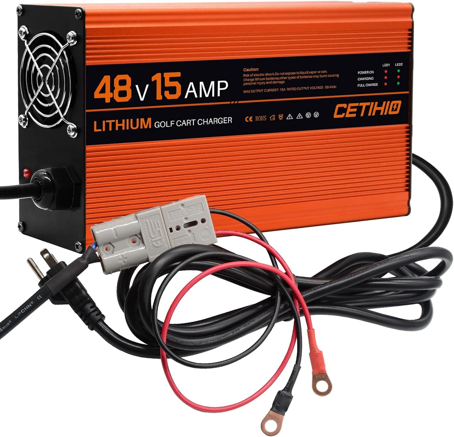 Fast Charge Golf Cart Battery 48V 15A | 3-Stage Tech