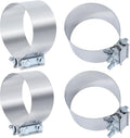 5.0 in Exhaust Clamp Butt Joint Band Clamp Sleeve Coupler - Solid Seal