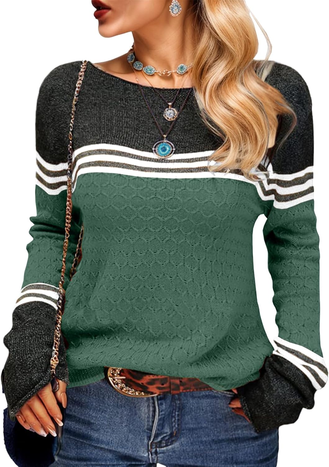 Womens Sweaters Fall 2025 Fashion Trendy Lightweight Pullover
