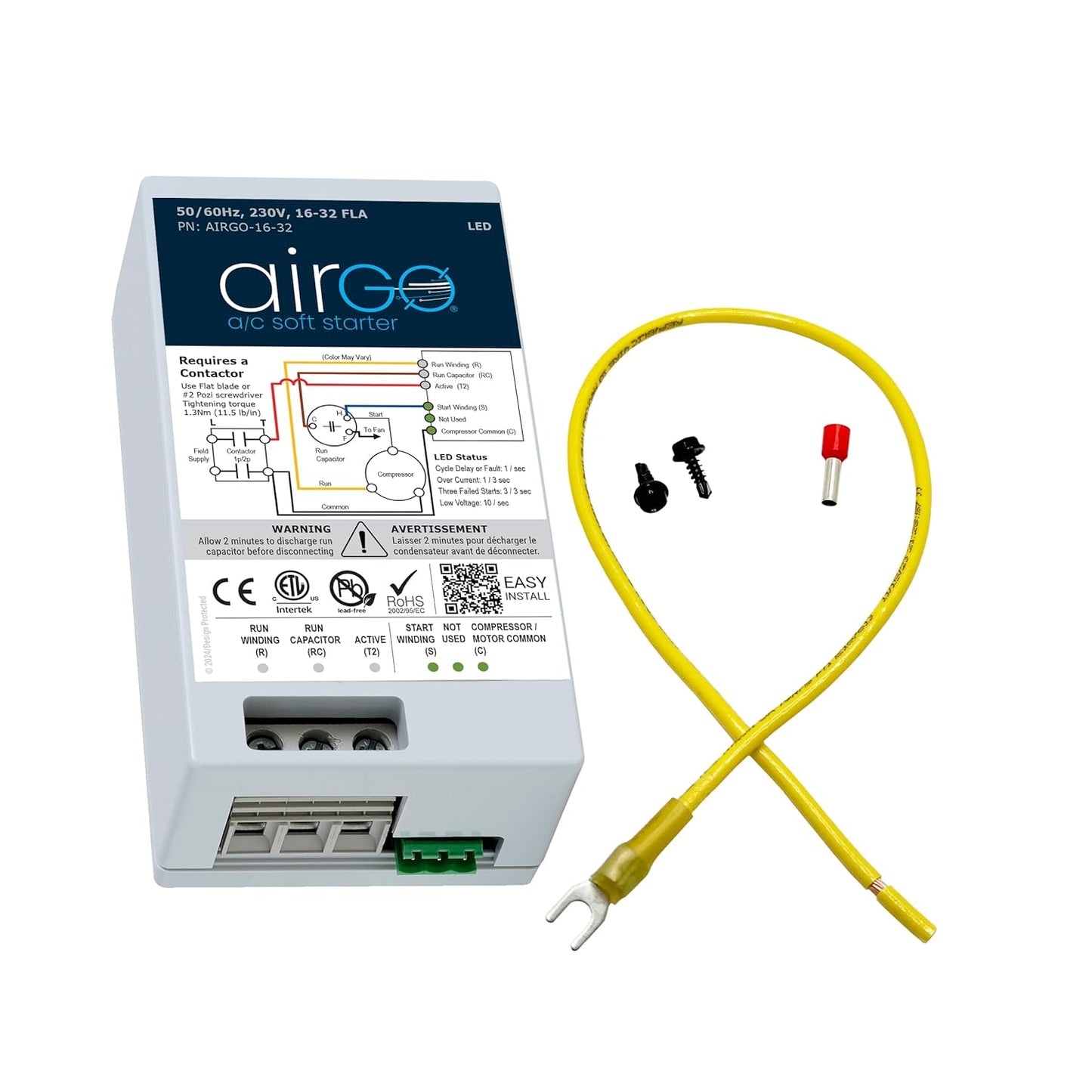 AC Soft Starter with Reverse Motor Protection for Easy DIY Install