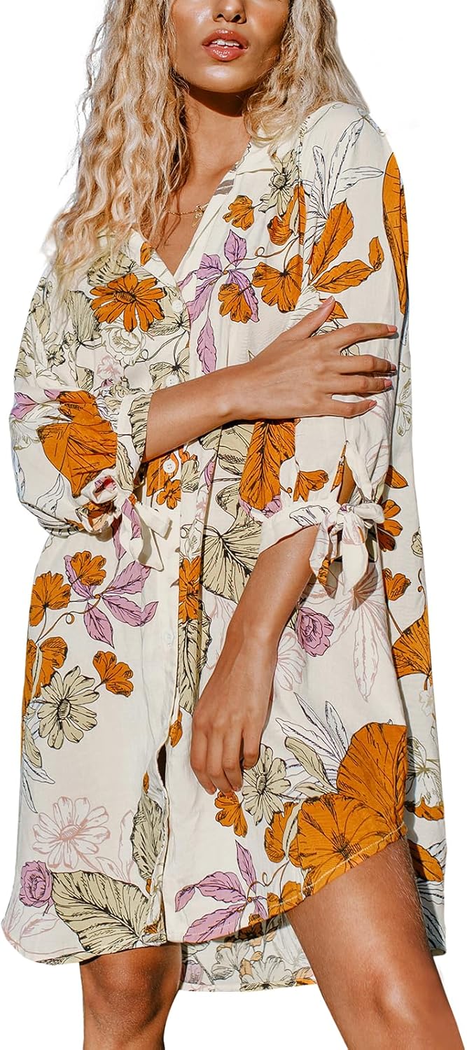 CUPSHE Women Mini Summer Dress Cover Up for Beach Vacations