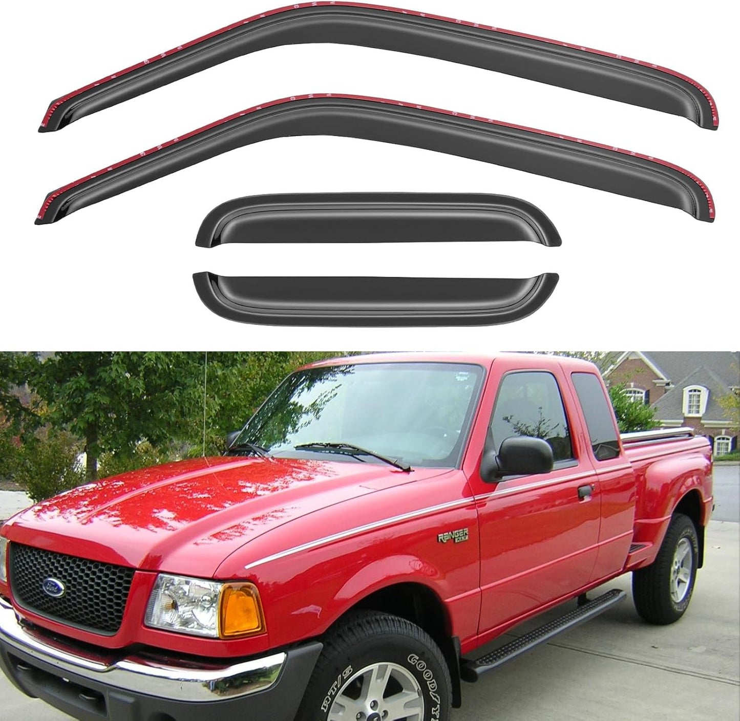 In-Channel Window Visors for Ford Ranger and Mazda B-Series