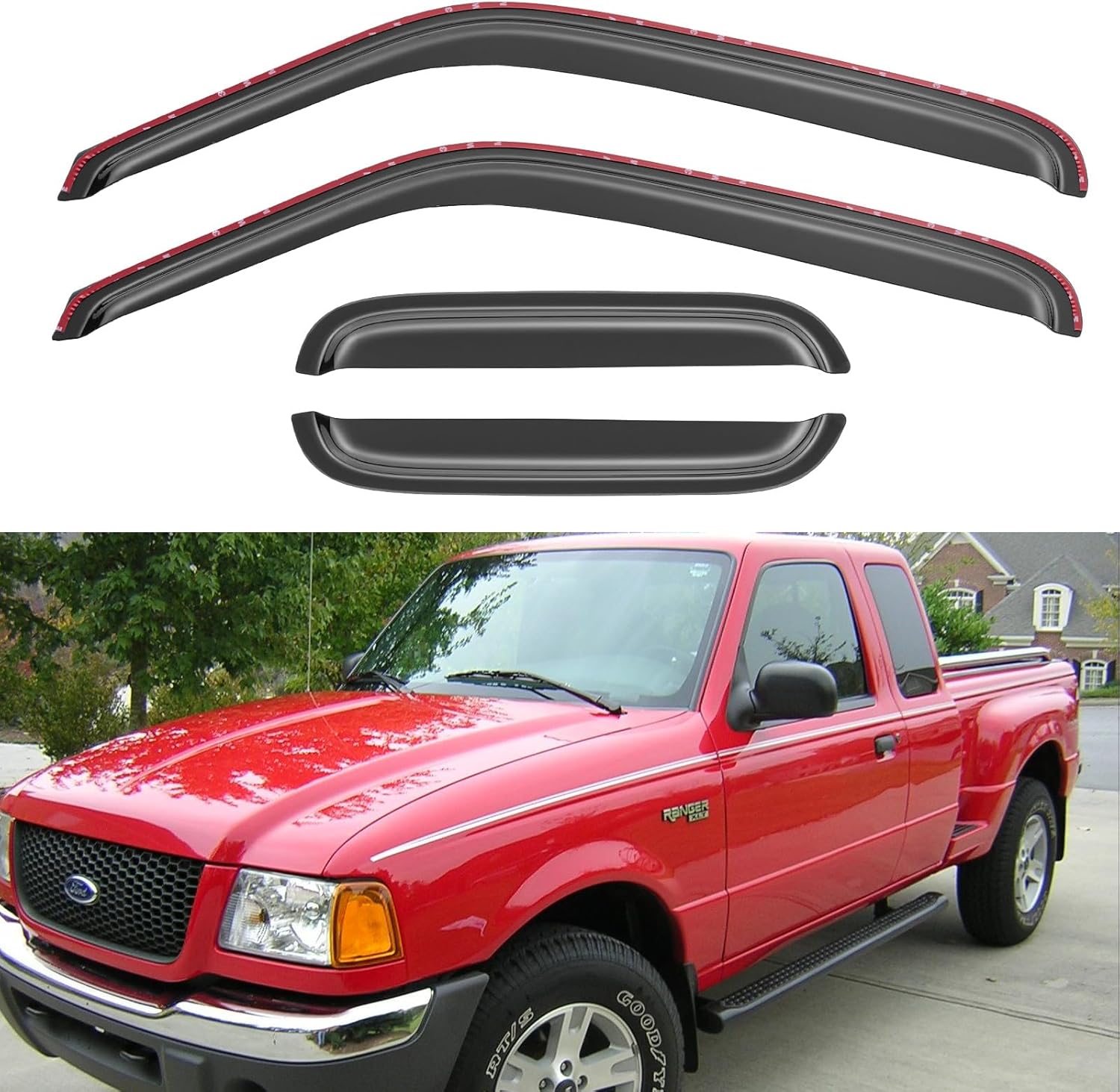 In-Channel Window Visors for Ford Ranger and Mazda B-Series