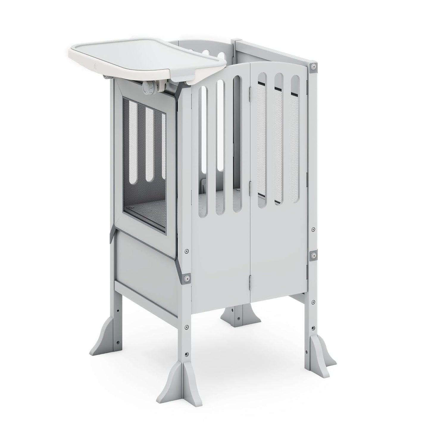 Guidecraft Kitchen Helper Toddler Tower and Play Tray Bundle