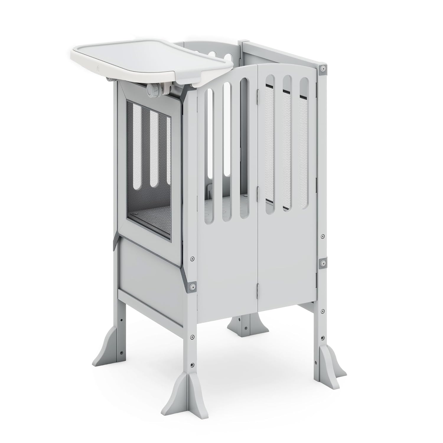 Guidecraft Kitchen Helper Toddler Tower and Play Tray Bundle