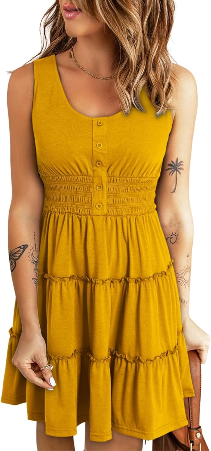 Dokotoo Womens Summer Dresses 2025 Casual Swing Mini Dress