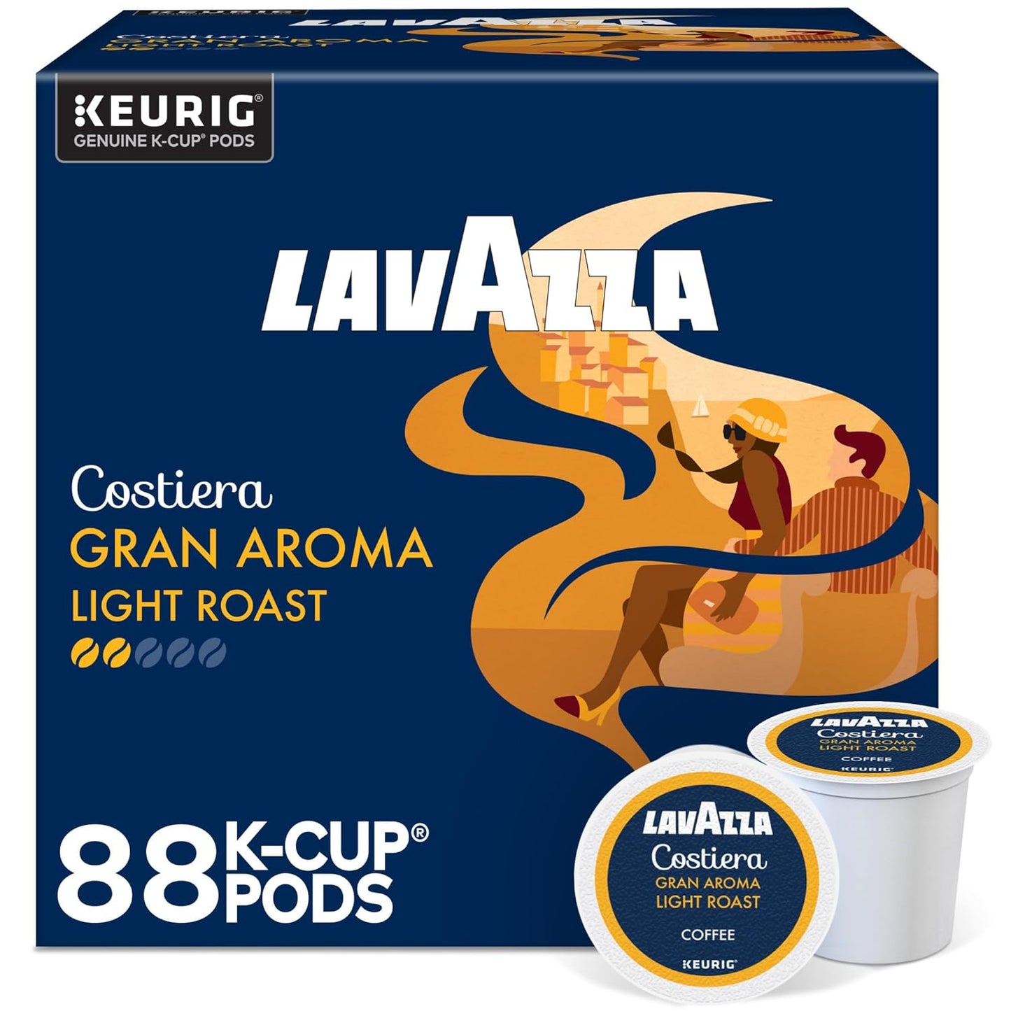 Lavazza Costiera Gran Aroma K-Cup Pods for Light Roast Coffee
