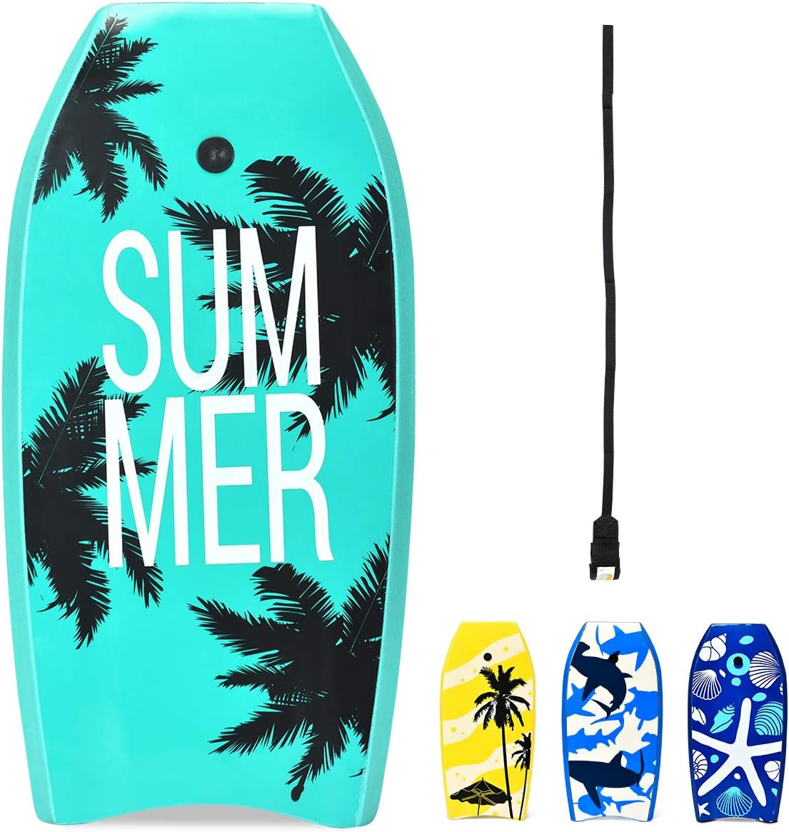 GYMAX Boogie Boards for Beach - Lightweight Bodyboard for All Ages