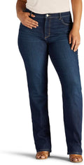 Plus Size Womens Instantly Slims Monroe Straight Leg Jean - Relaxed
