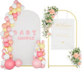 7.2FT Metal Arch Stand with White Cover for Events and Decor