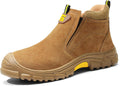 Welding Work Boots for Men Slip on Steel Toe Shoes - Heat Resistant