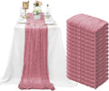 Dusty Rose Cheesecloth Table Runner 10 ft - 15 Pack for Weddings