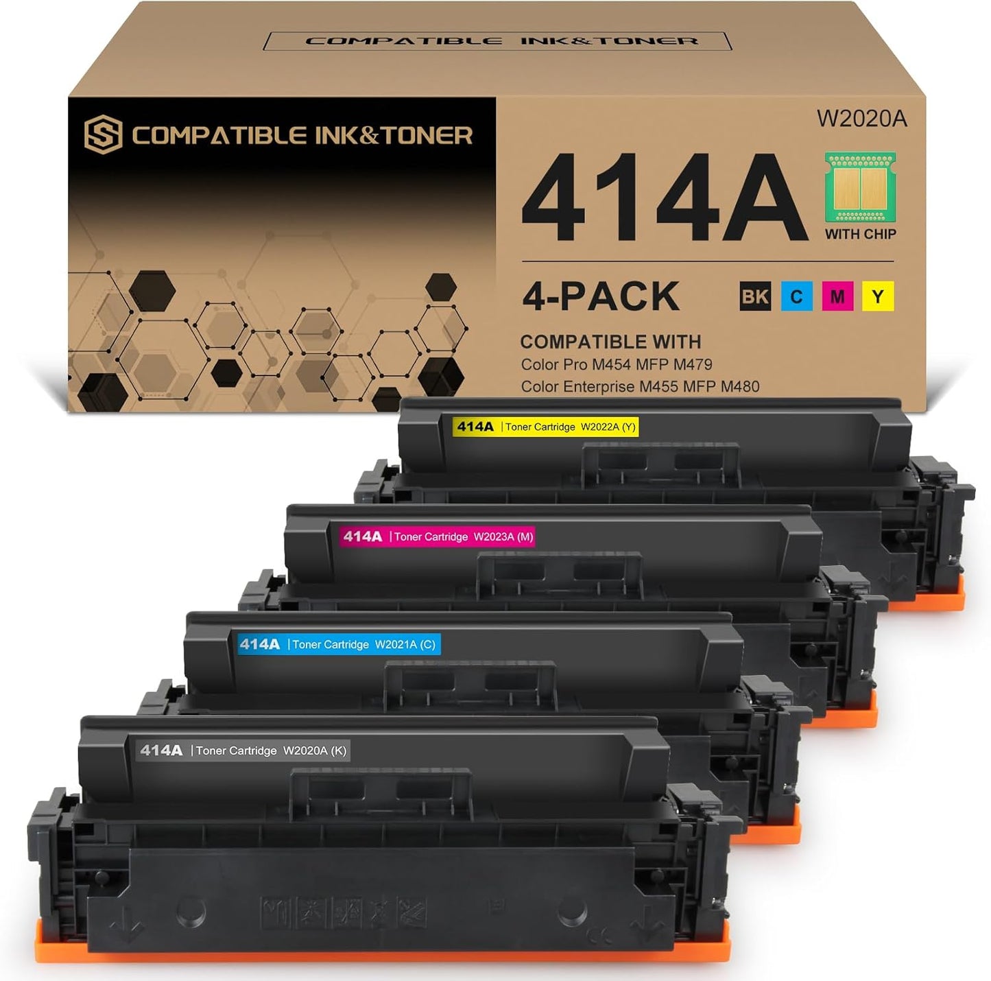 High-Quality 414A Toner 4-Pack for Color Pro & Enterprise Printers
