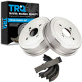 TRQ Rear Brake Drum & Shoe Pair Set for Toyota Corolla Chevy Prizm