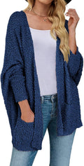 MEROKEETY Women's 2025 Winter Fuzzy Popcorn Cardigan