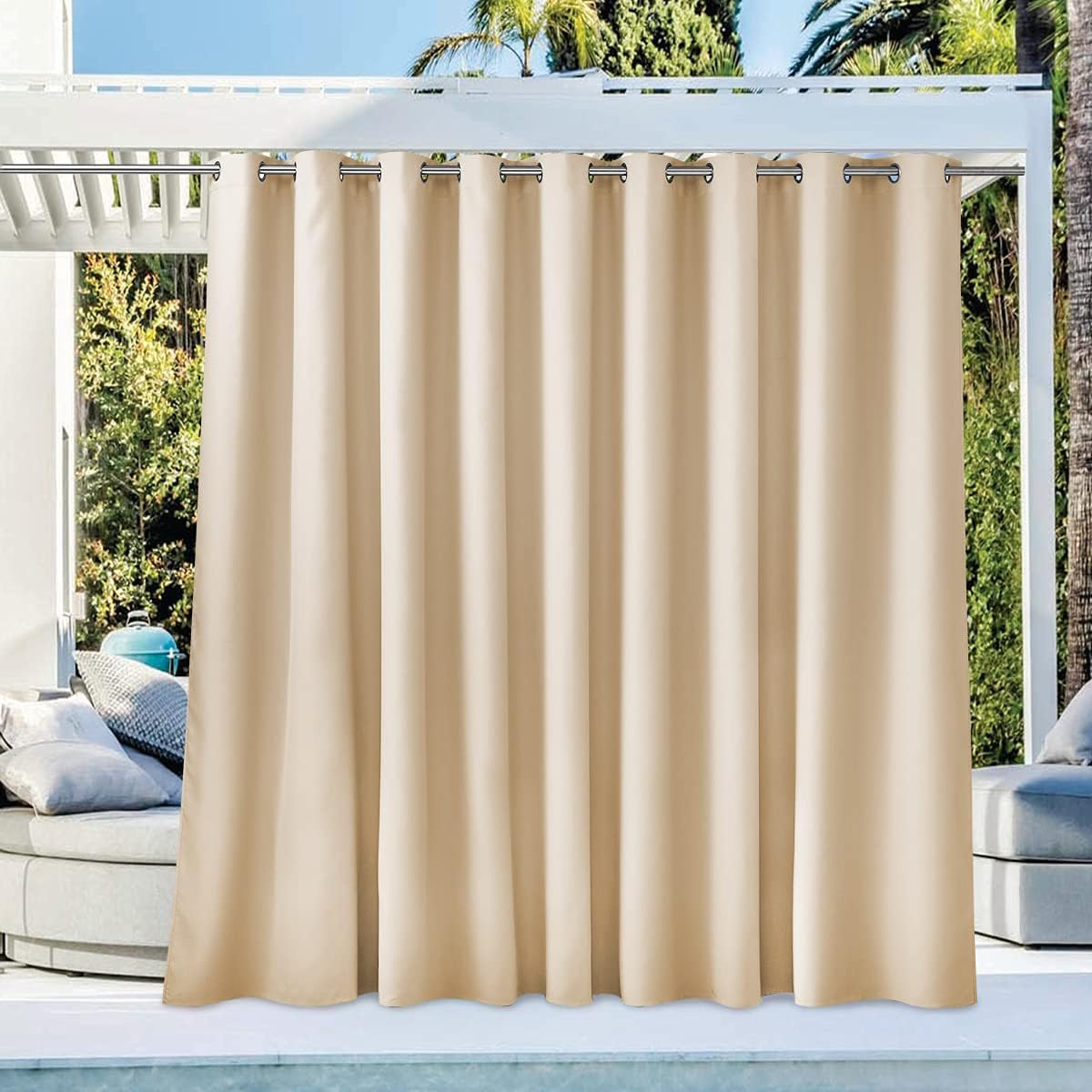 NICETOWN Outdoor Curtain Waterproof for Patio 84in Extra Long