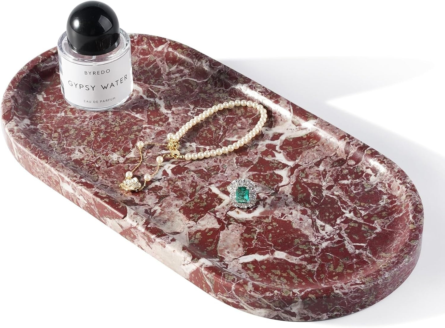 Koville Norway Natural Marble Tray for Elegant Home Decor