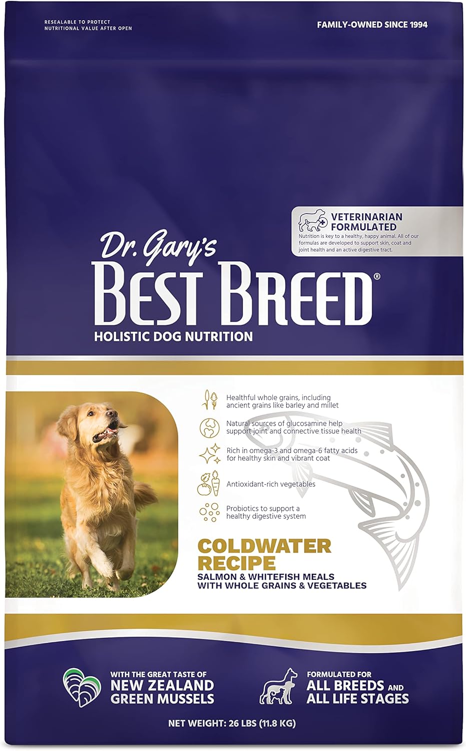 Best Breed Dr. Gary's Coldwater Recipe Natural Dry Dog Food