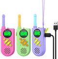 Walkie Talkies for Kids Rechargeable 3-Pack - Long Range, Type-C