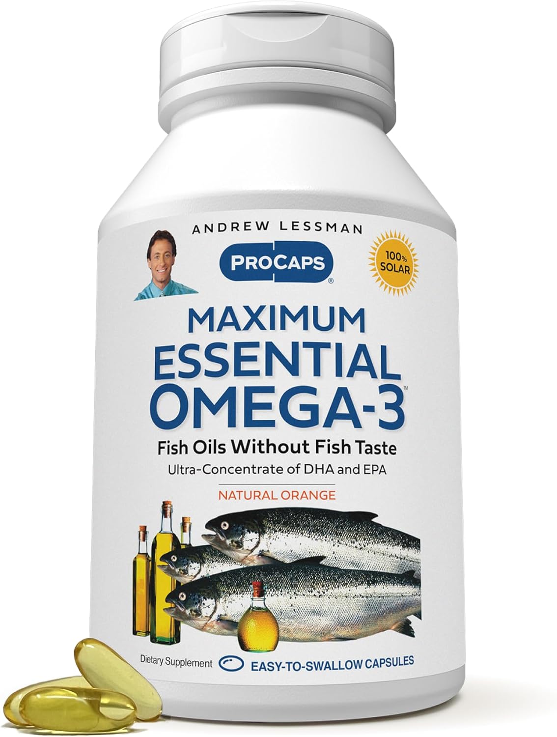 Maximum Essential Omega-3 Softgels for Heart and Brain Health