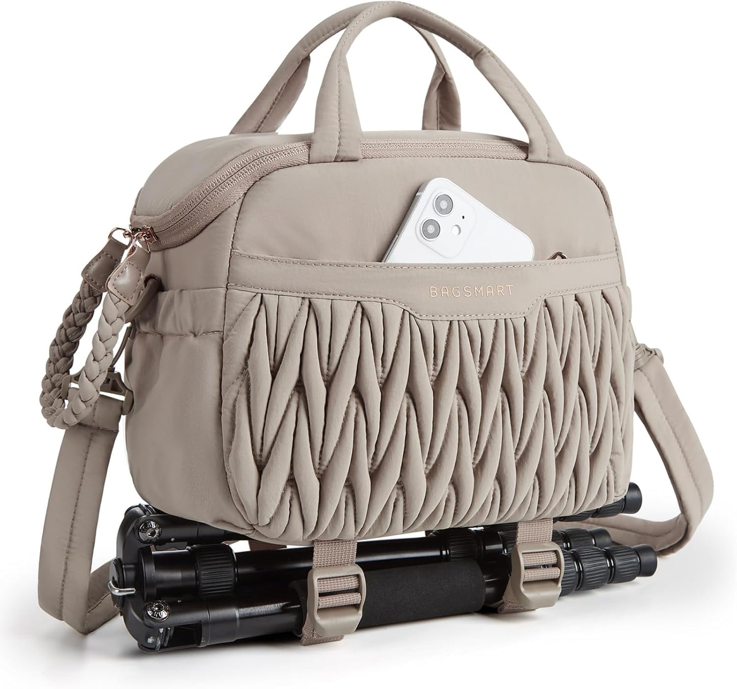 BAGSMART Camera Sling Bag | Waterproof & Portable | Tripod Holder
