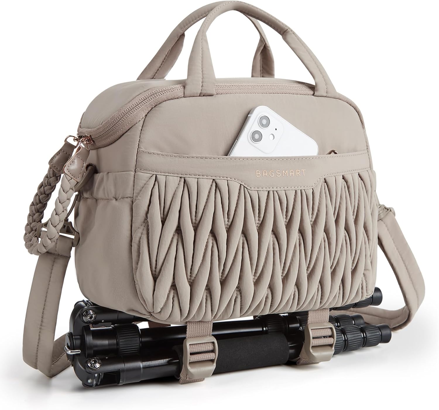 BAGSMART Camera Sling Bag | Waterproof & Portable | Tripod Holder