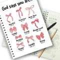 Trendy Pink Bow Spiral Notebook - A5 Inspirational Journal
